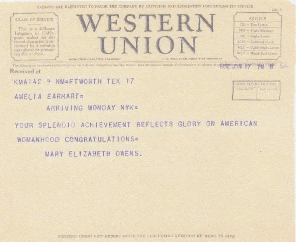 Western Union telegram from Prade to Earhard - Western Union.jpg